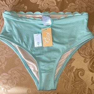 Swim, bottom size small 4-6 pretty shade of sage green and fully lined NWT